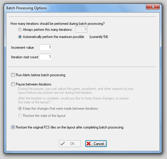 图19.29  Batch Processing Options Dialog (批处理选项对话框)
